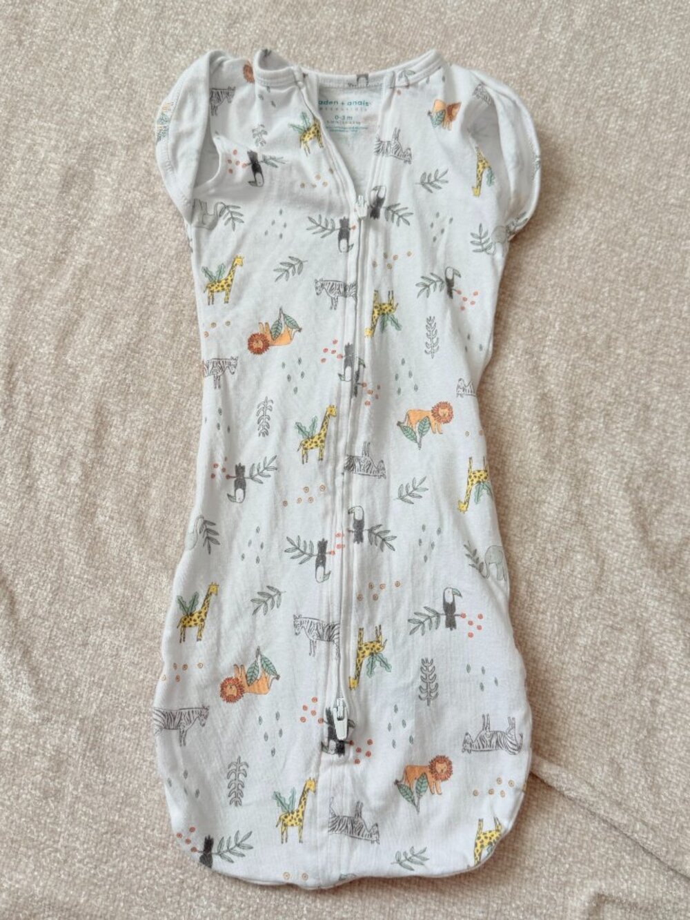 Aden + Anais Safari Animal Print Baby Sleep Sack Swaddle Vest 0-3M 4406